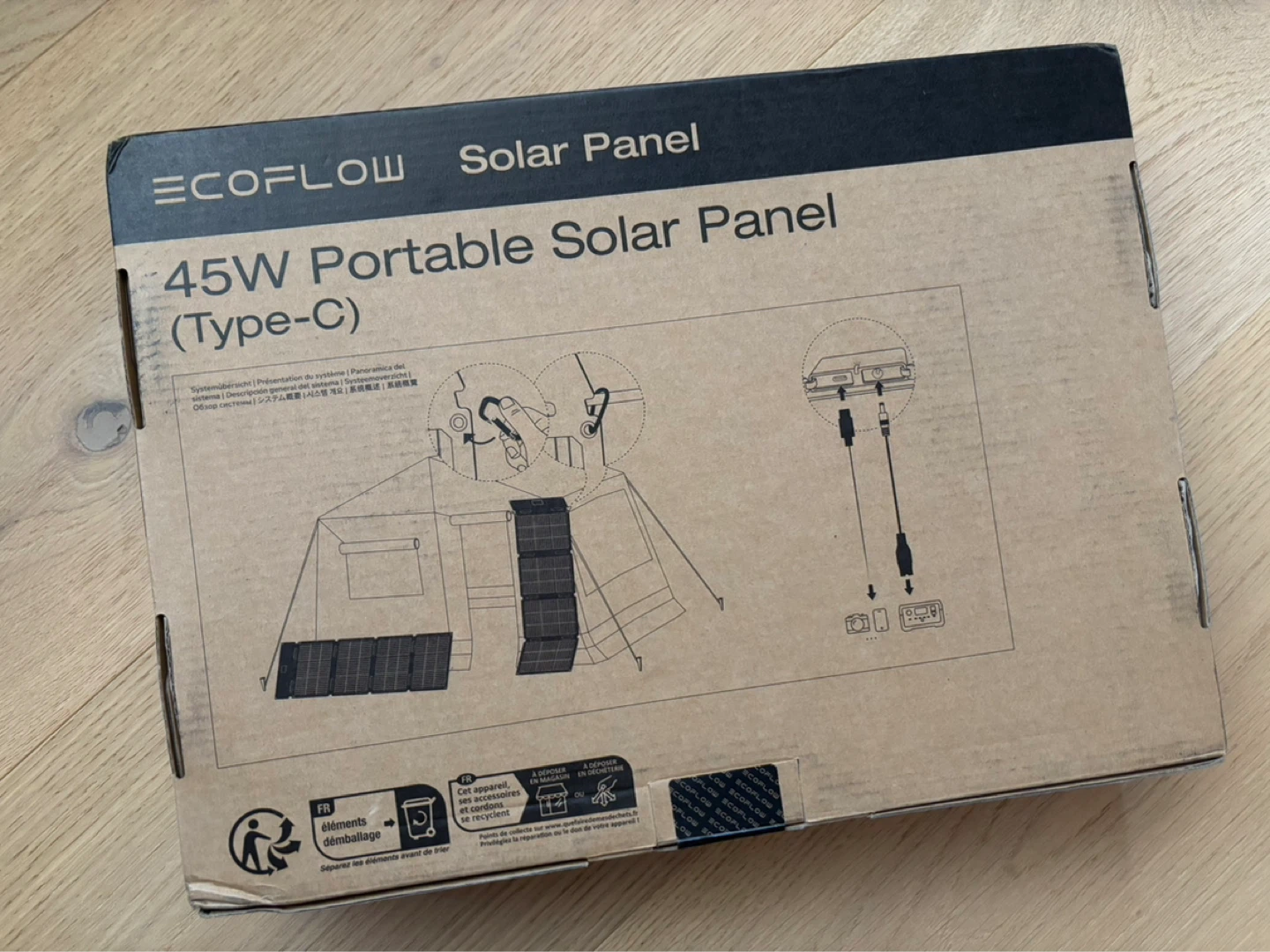 ECOFLOW 45W Portable Solar Panel Type-C 25% Conversion *NEW - photo 2