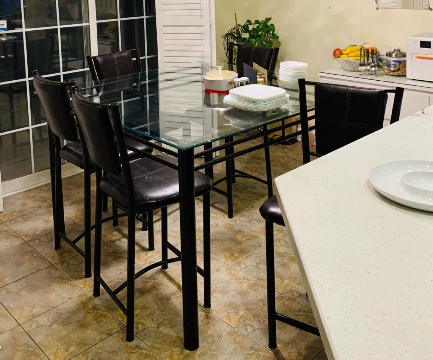 Glass Dining Table with 6 Chairs - photo 2
