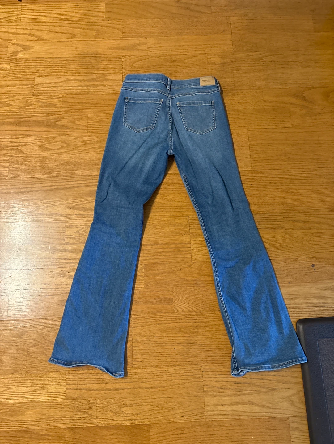 Abercrombie Kids High Rise Flare Jeans with Floral Embroidery - photo 5