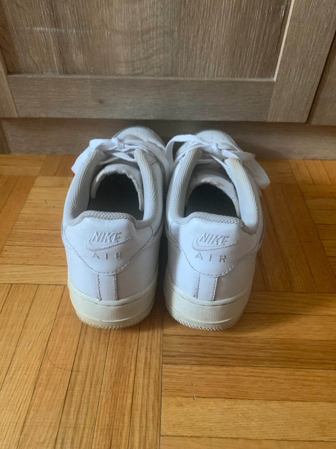 Nike Air Force 1 White Sneakers US 6Y M - photo 4