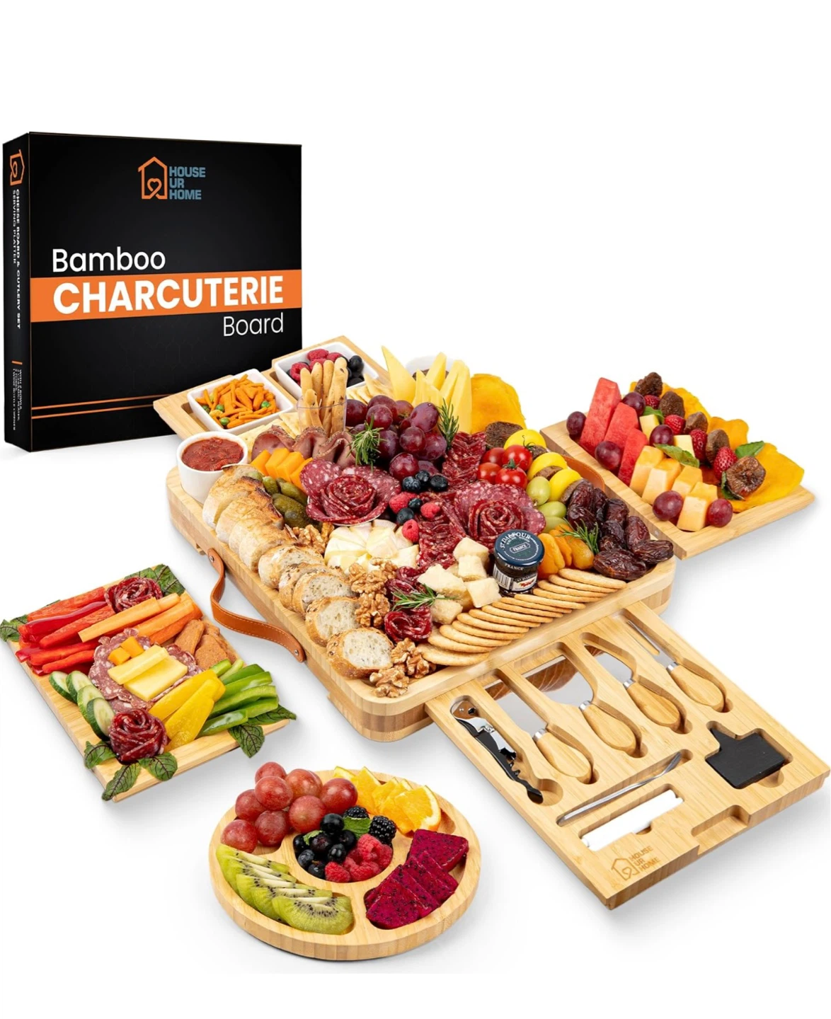 Bamboo Charcuterie Board Set