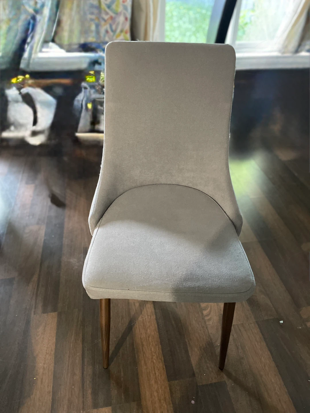 Set of 3 Grey Dining Chairs