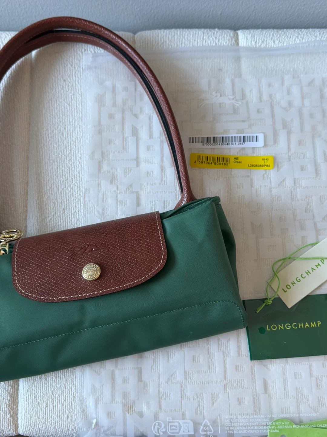 Longchamp Le Pliage Tote Bag - Green