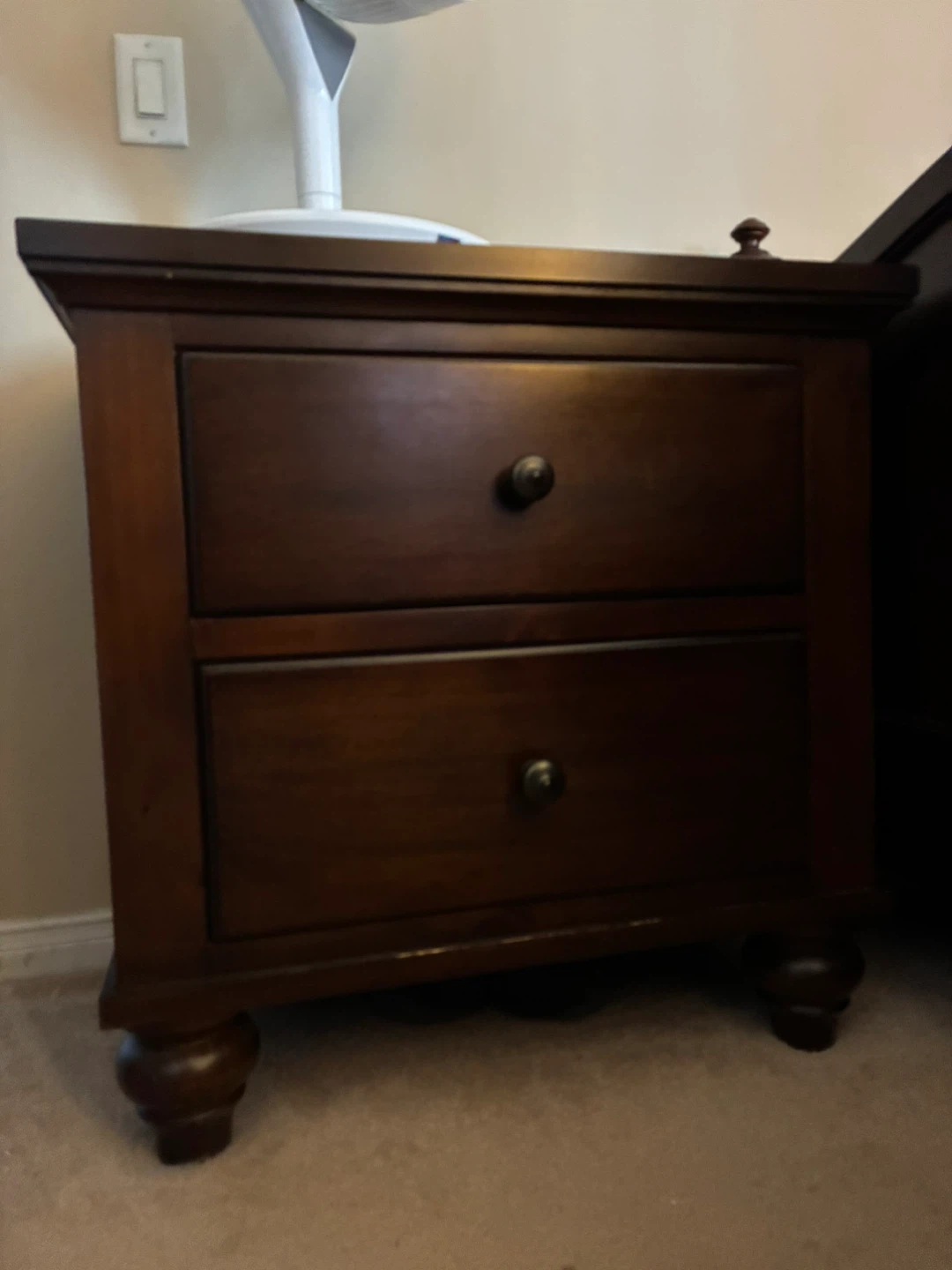 Dark Wood Nightstand