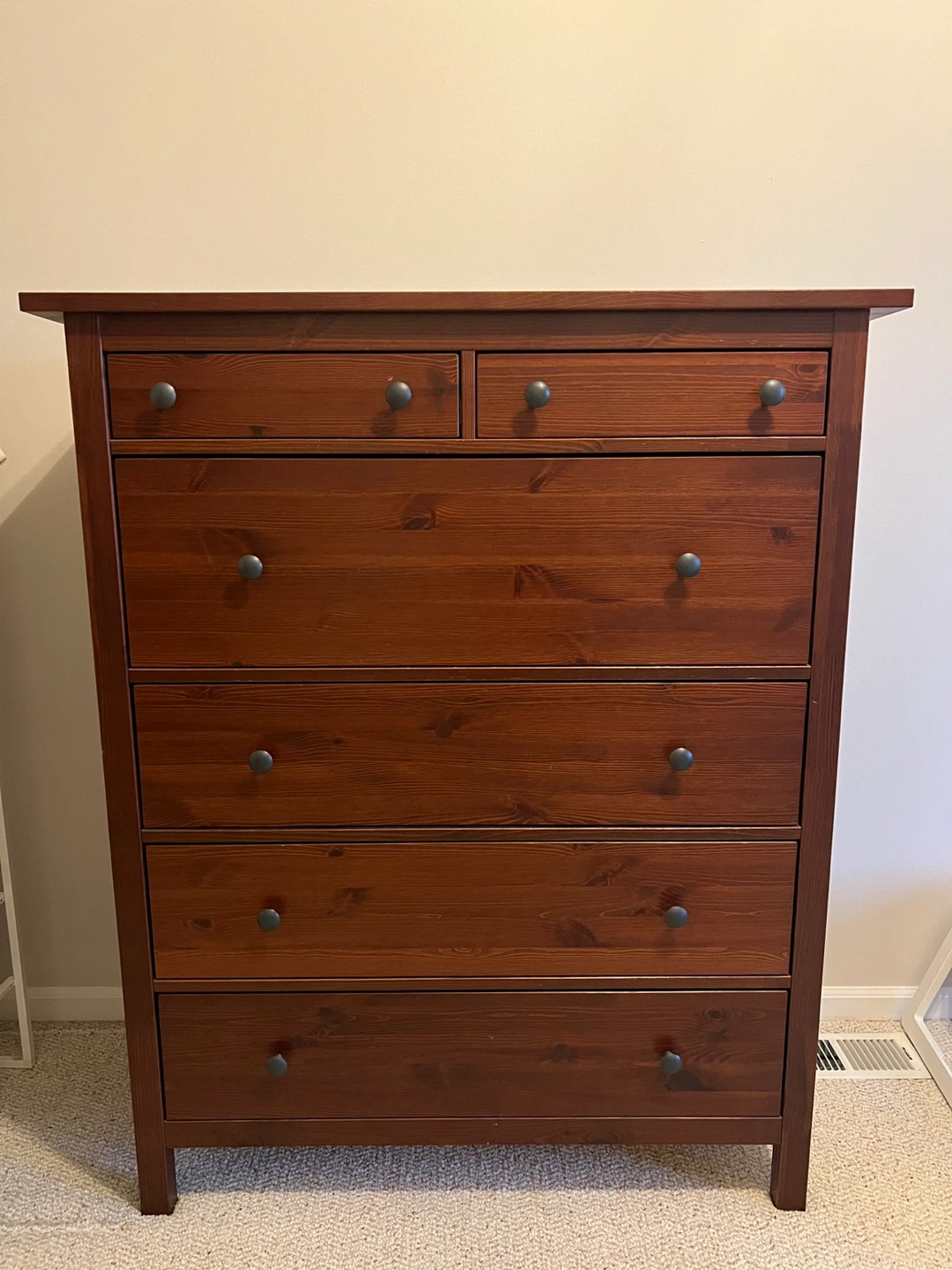 Pine Wood 6-Drawer Dresser