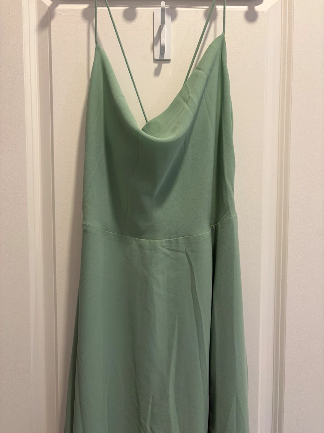 Green Backless Slip Dress Size S - photo 5