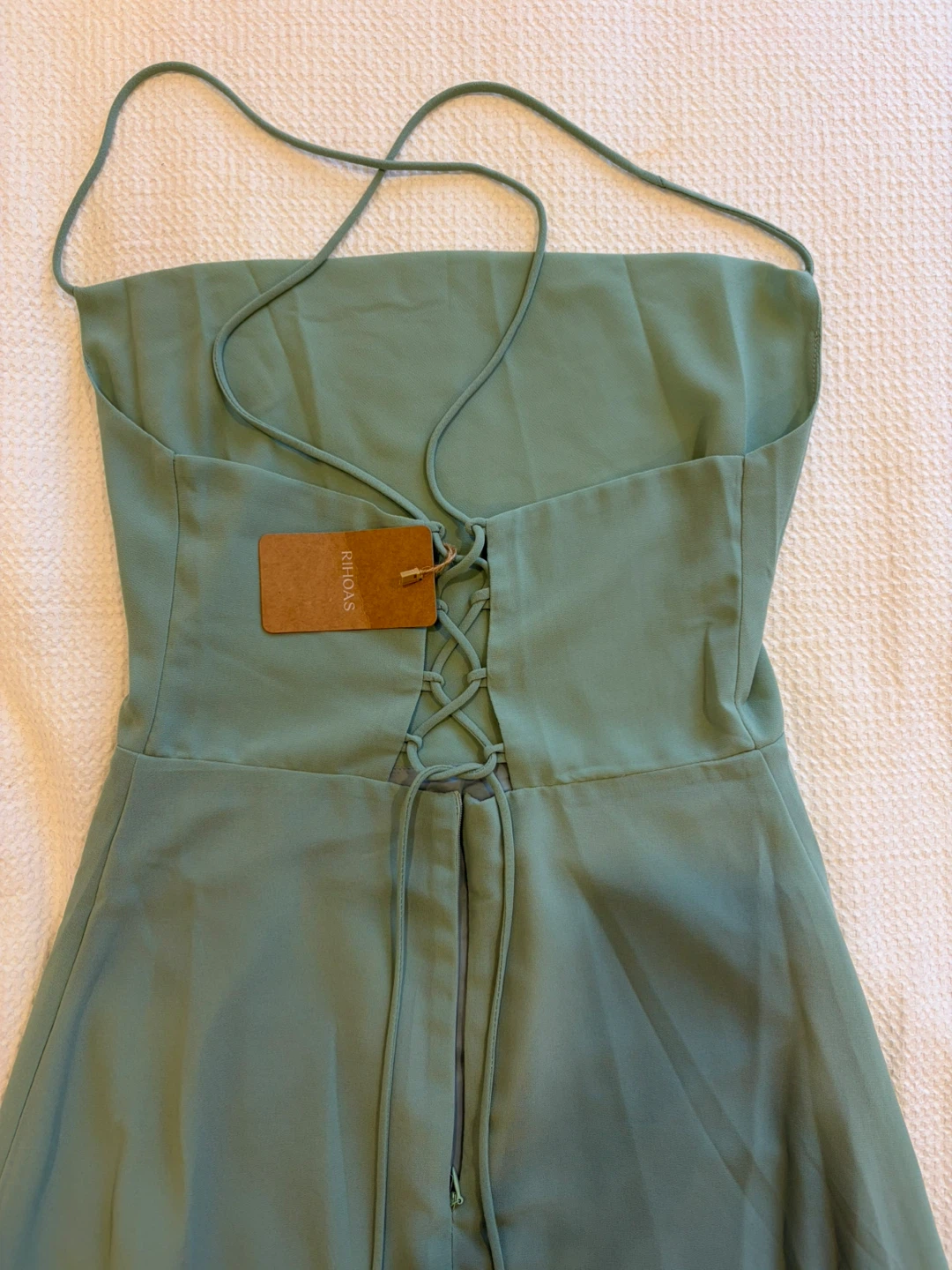 Green Backless Slip Dress Size S - photo 4