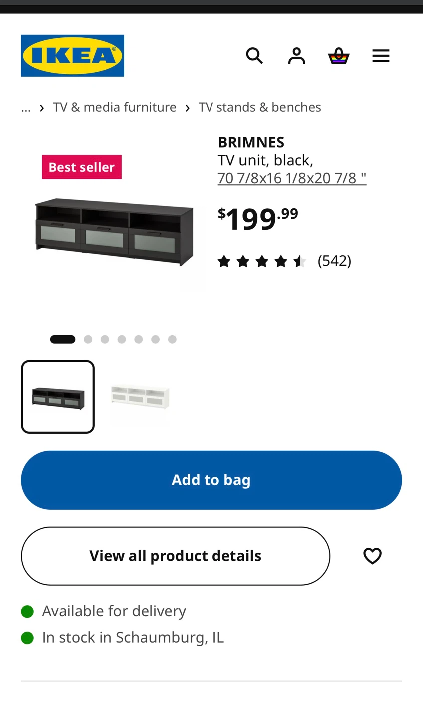 *moving* IKEA Brimnes TV stand - photo 2