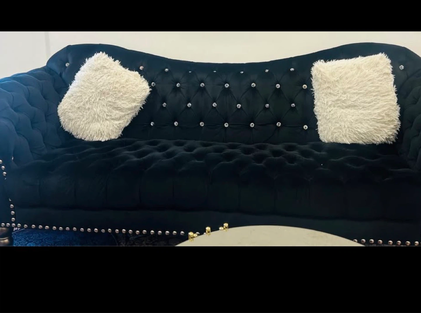 Black Tufted Chesterfield Sofa set - photo 2