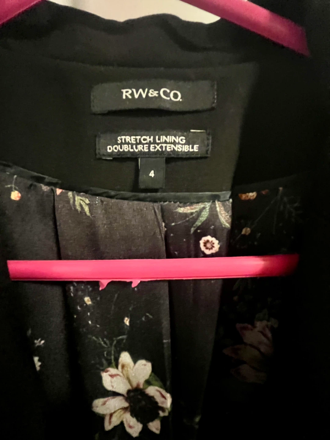 RW&CO. Black Blazer with Floral Lining - photo 2