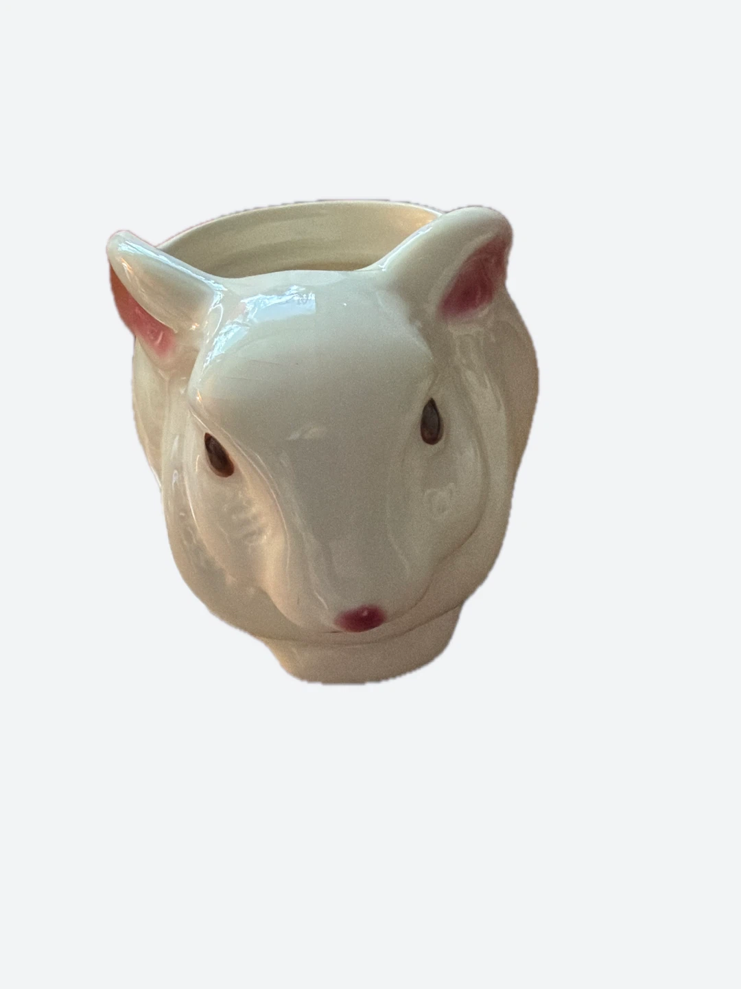 White Ceramic Bunny Pot