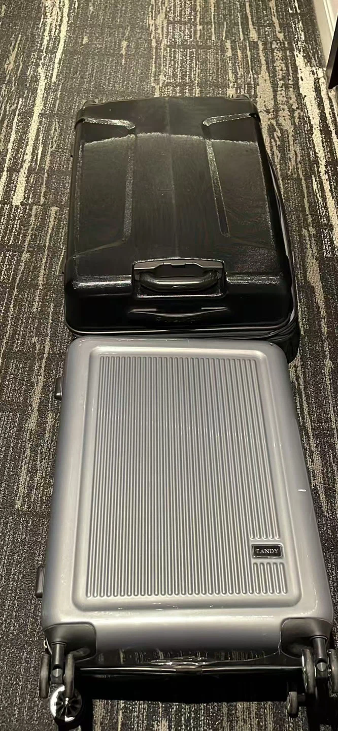Grey Hard-Shell Luggage Suitcases