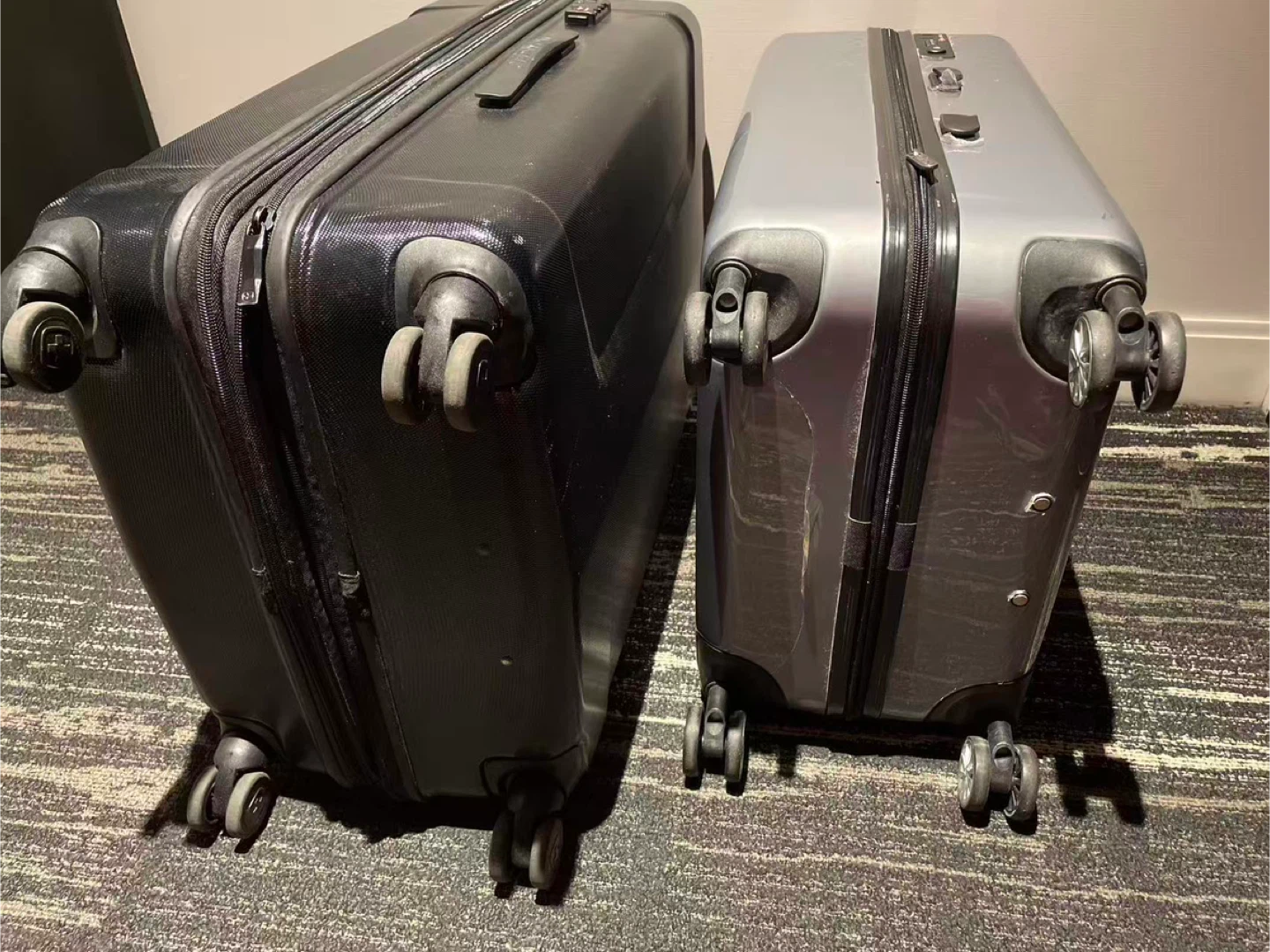 Grey Hard-Shell Luggage Suitcases - photo 3