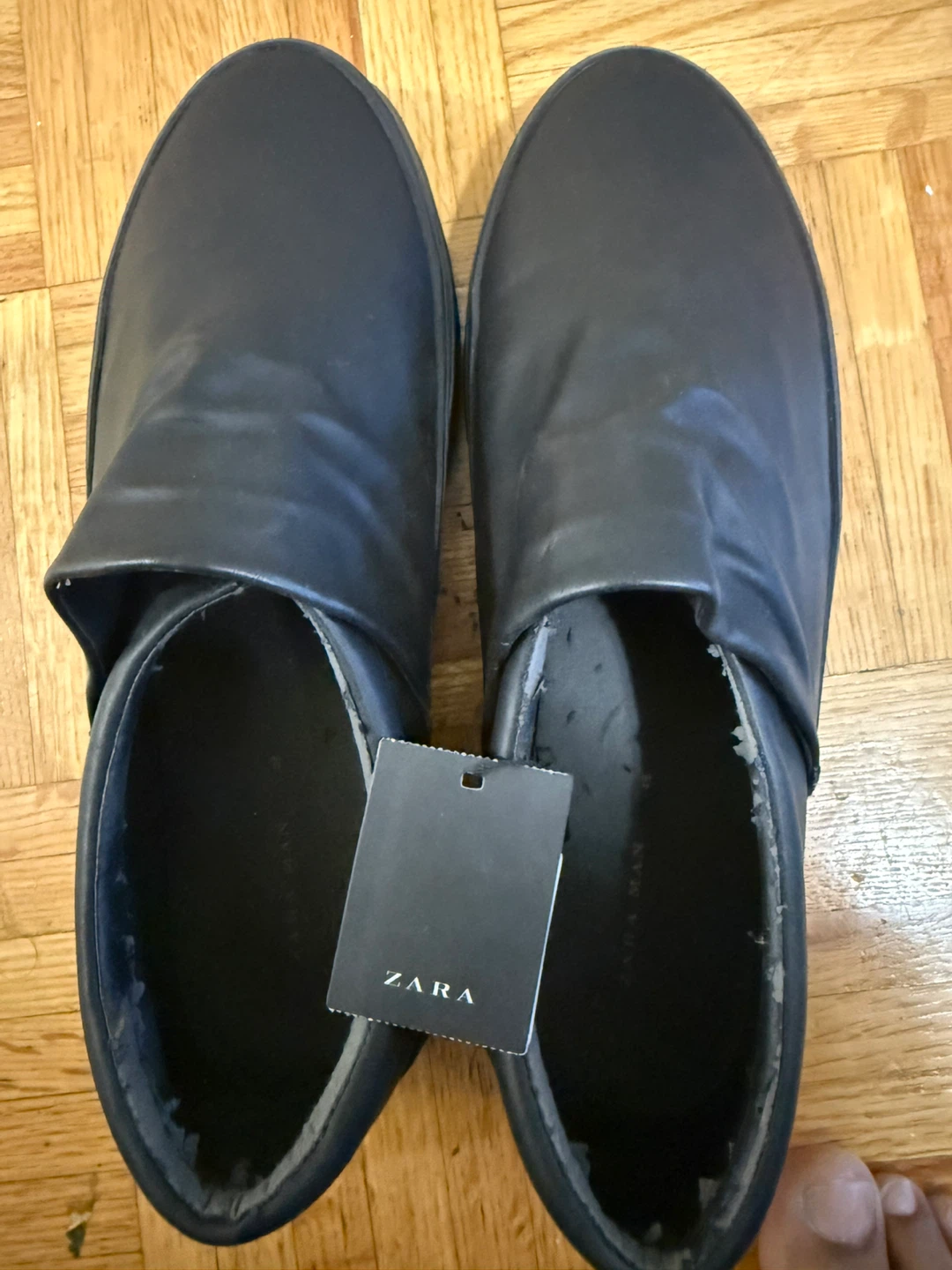 Zara Man Black Slip-On Shoes - photo 2