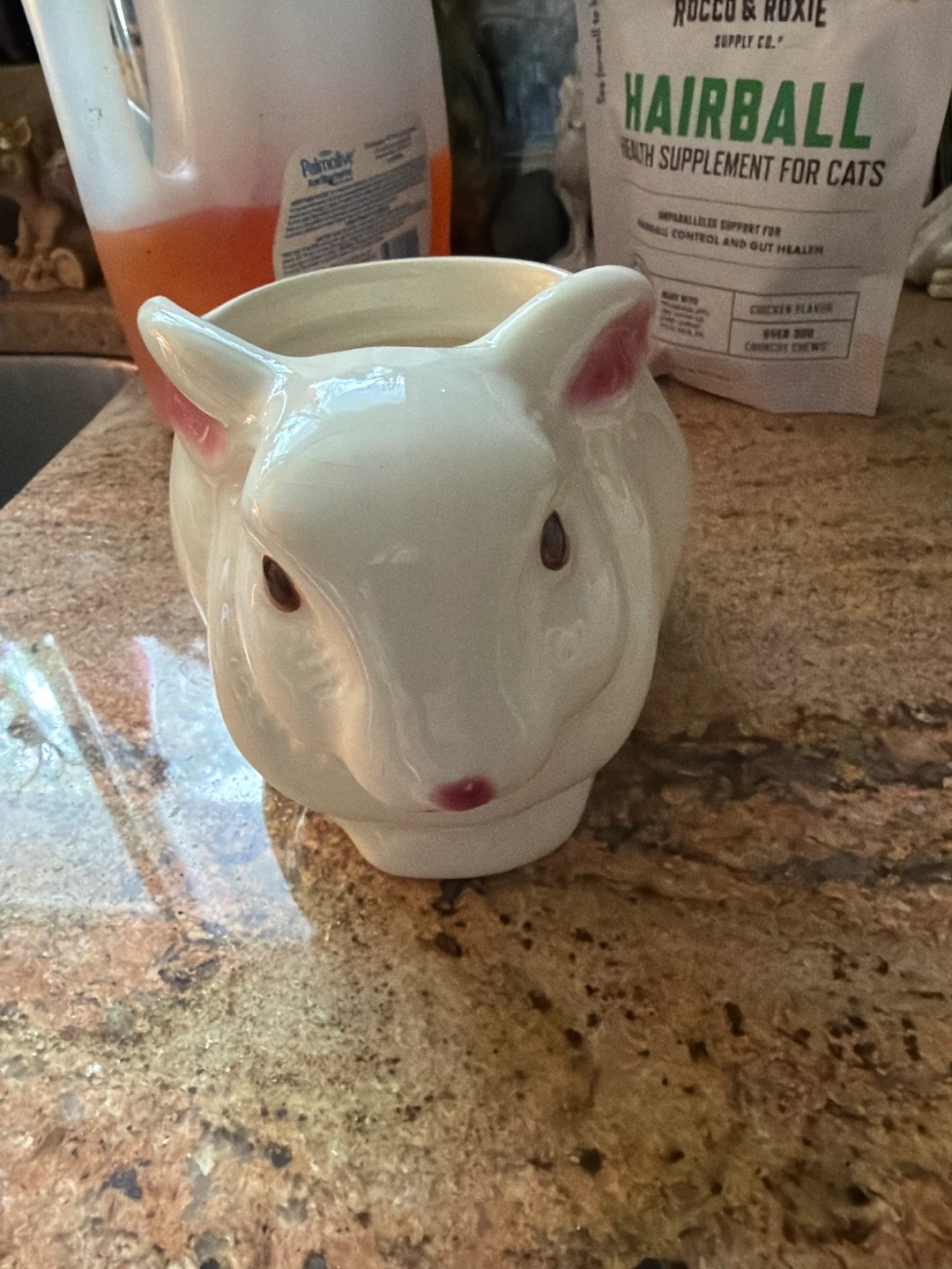 White Ceramic Bunny Pot - photo 3
