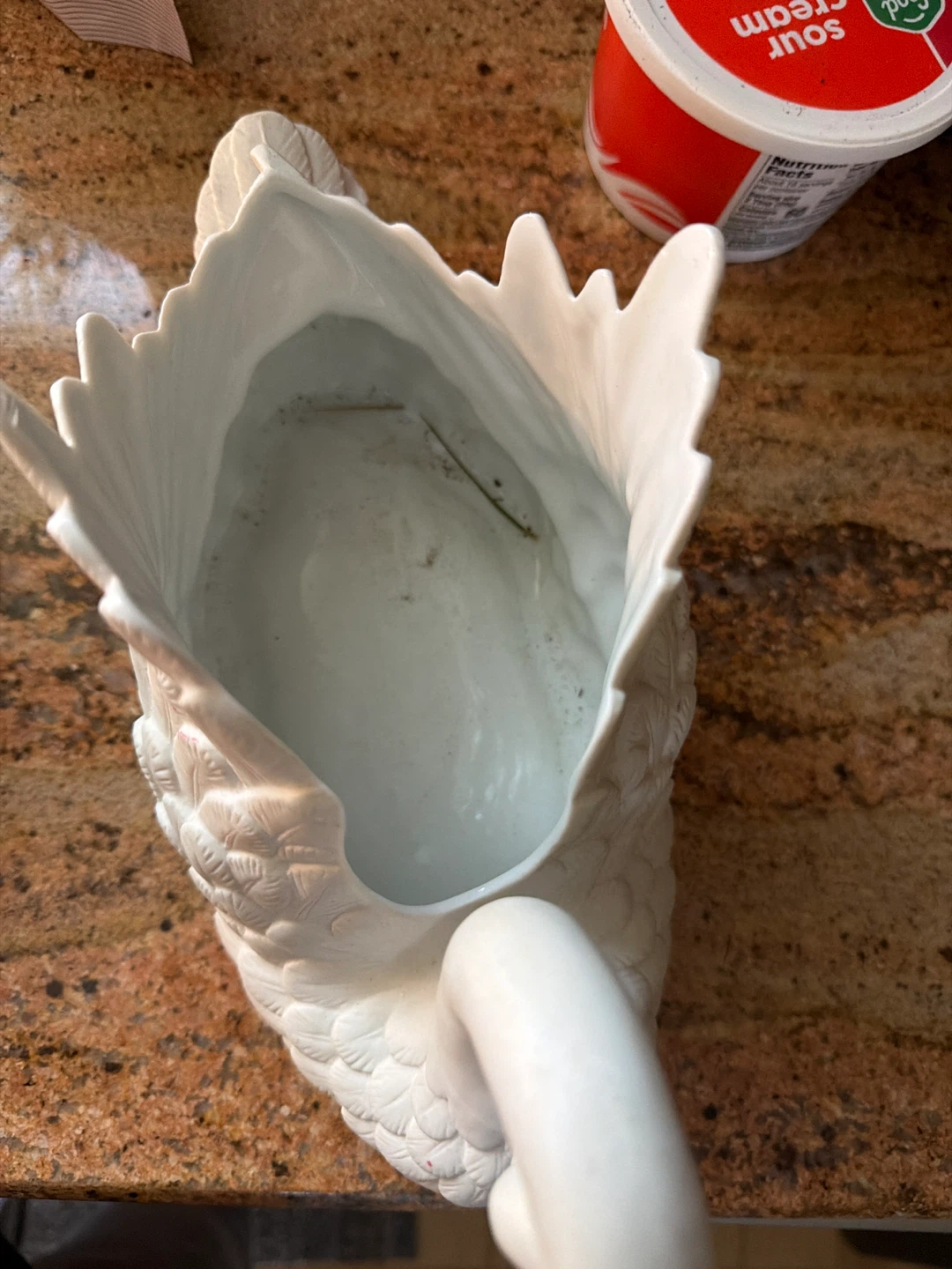 White Ceramic Swan Planter/Vase - photo 3