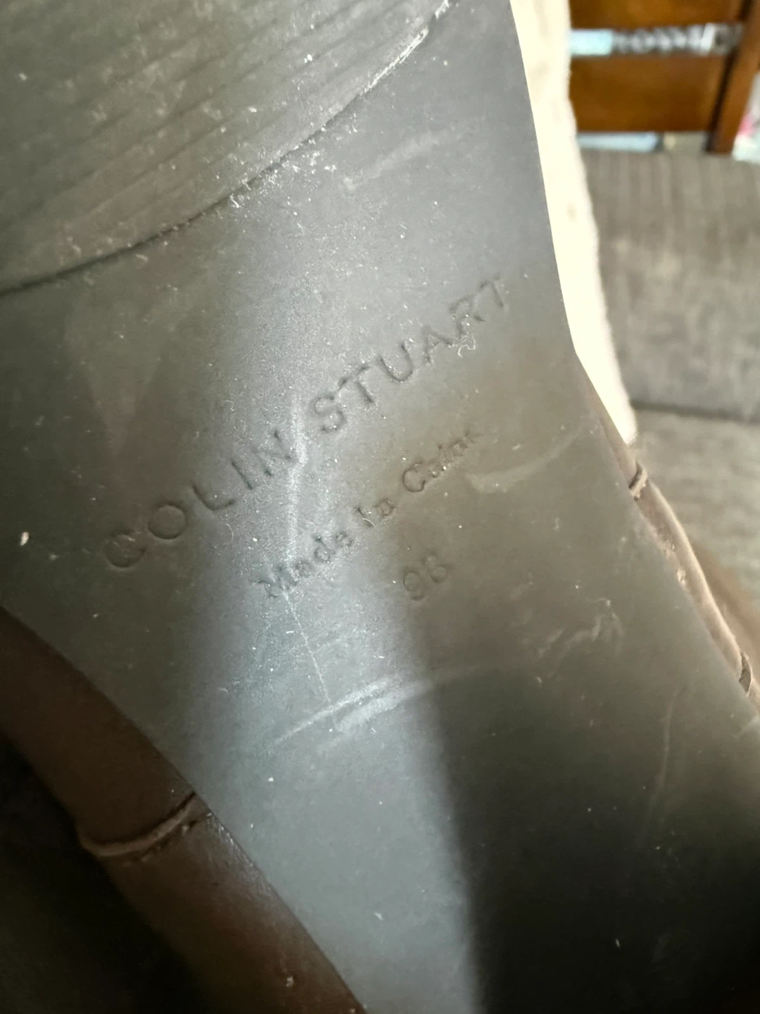 Colin Stuart Women's Brown Leather Heeled Boots Size 9B - photo 4