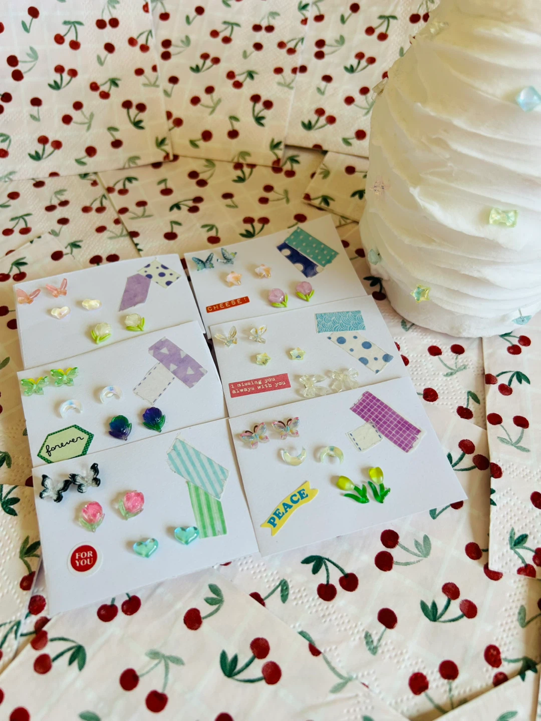 Stud earrings & handmade items