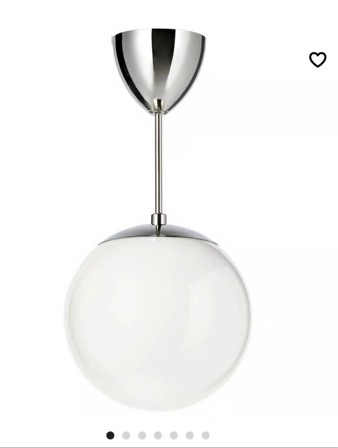 IKEA White Globe Pendant Light Fixture