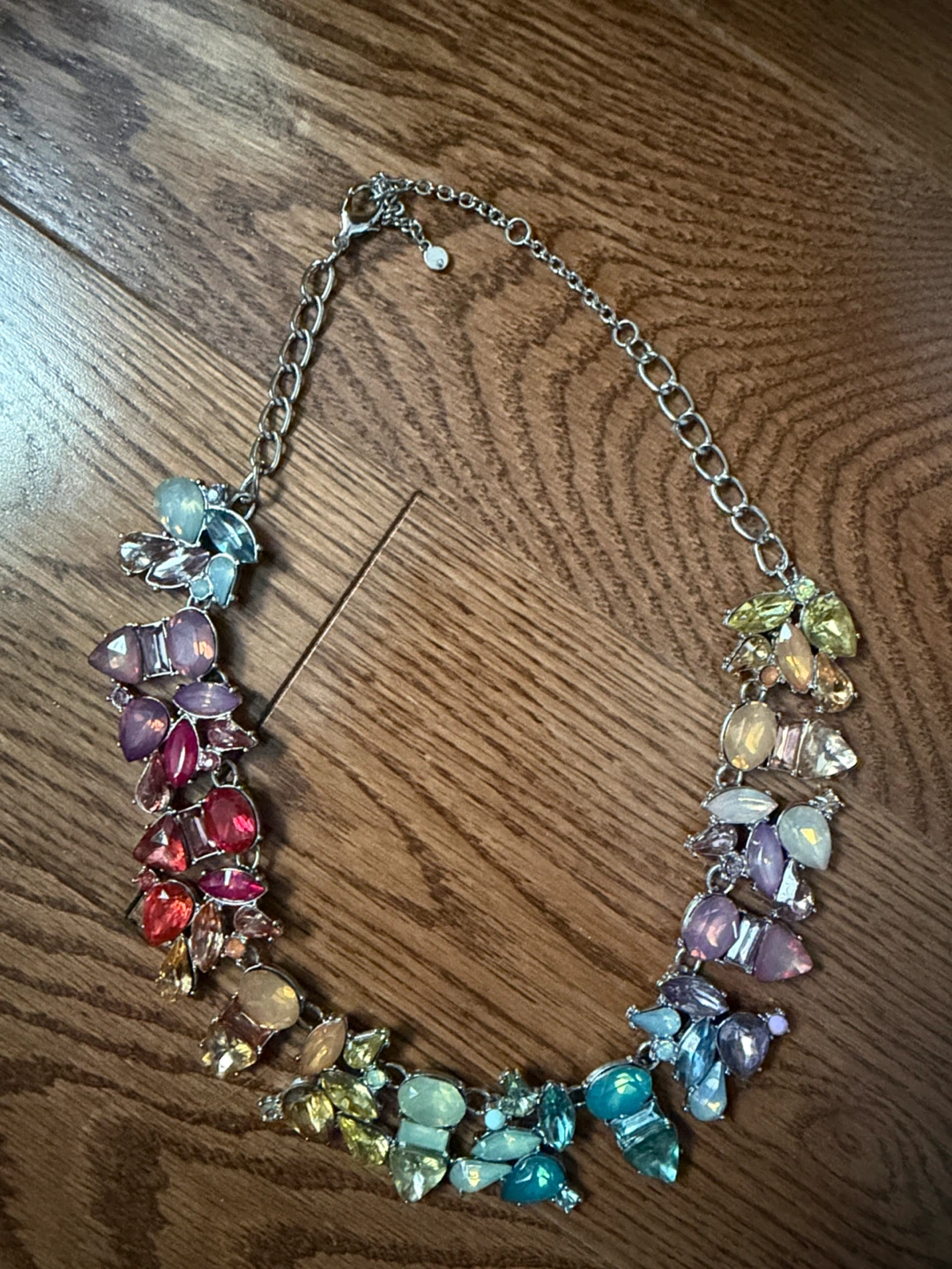 Statement Necklace with Colourful Gems