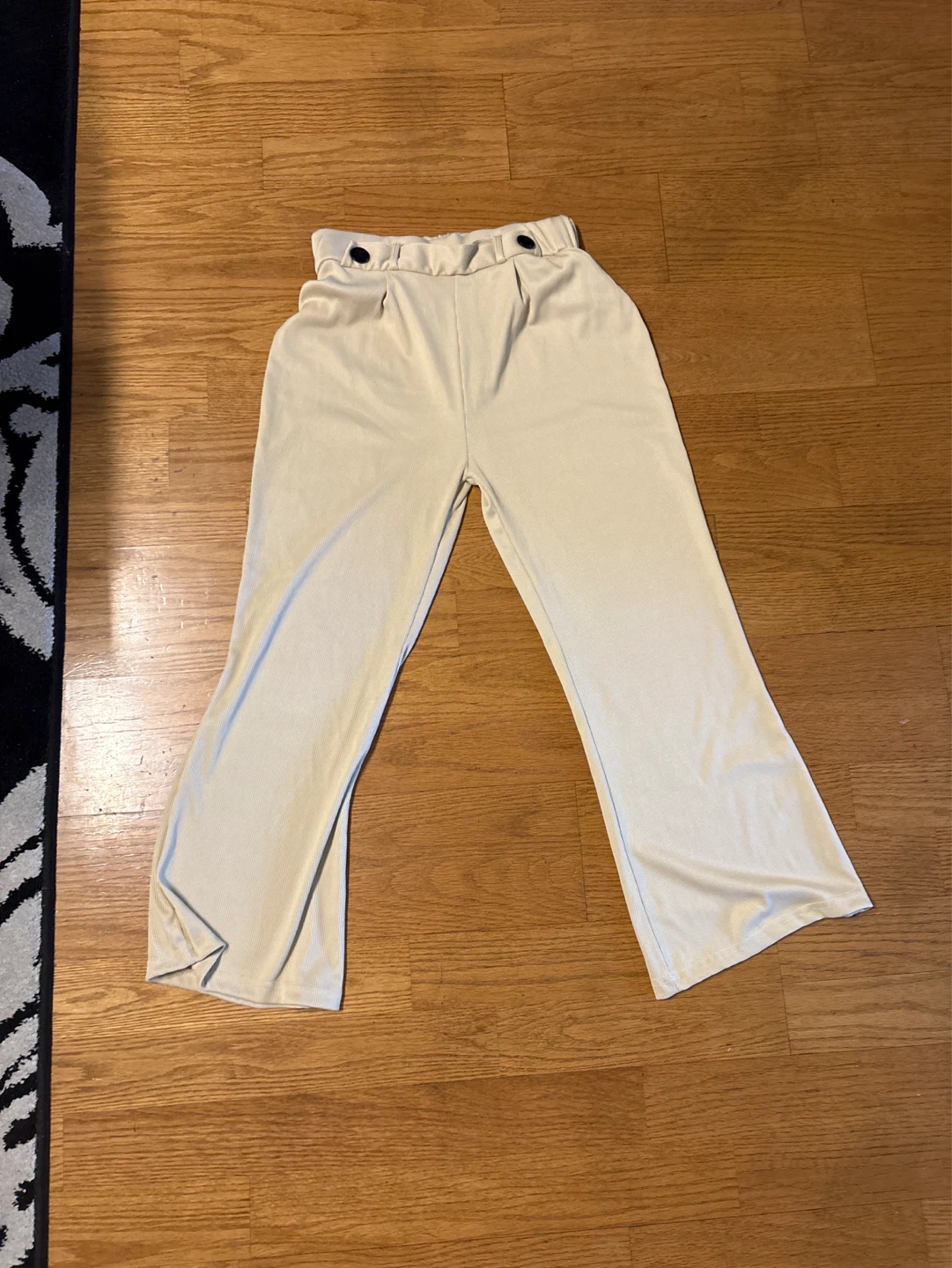 Cream Wide Leg Pants