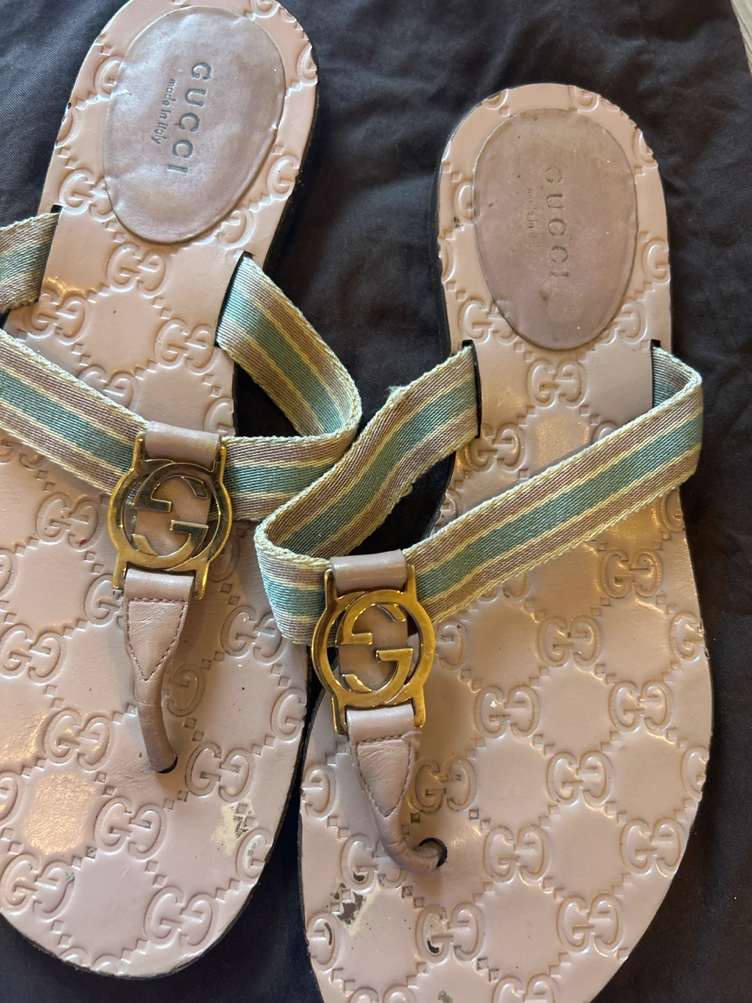 Gucci GG Monogram Thong Sandals - photo 2