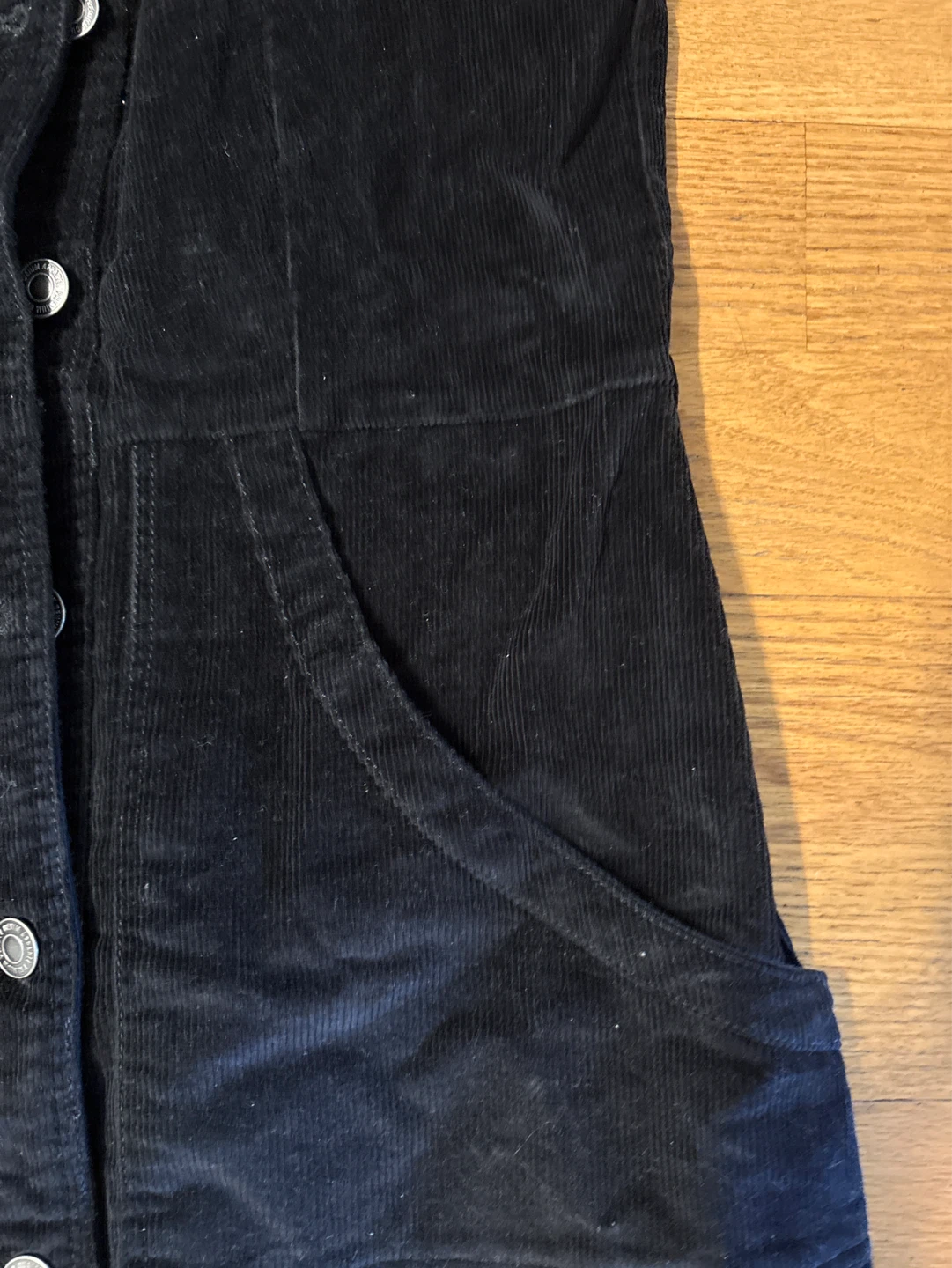 Black Corduroy Pinafore Dress - photo 3