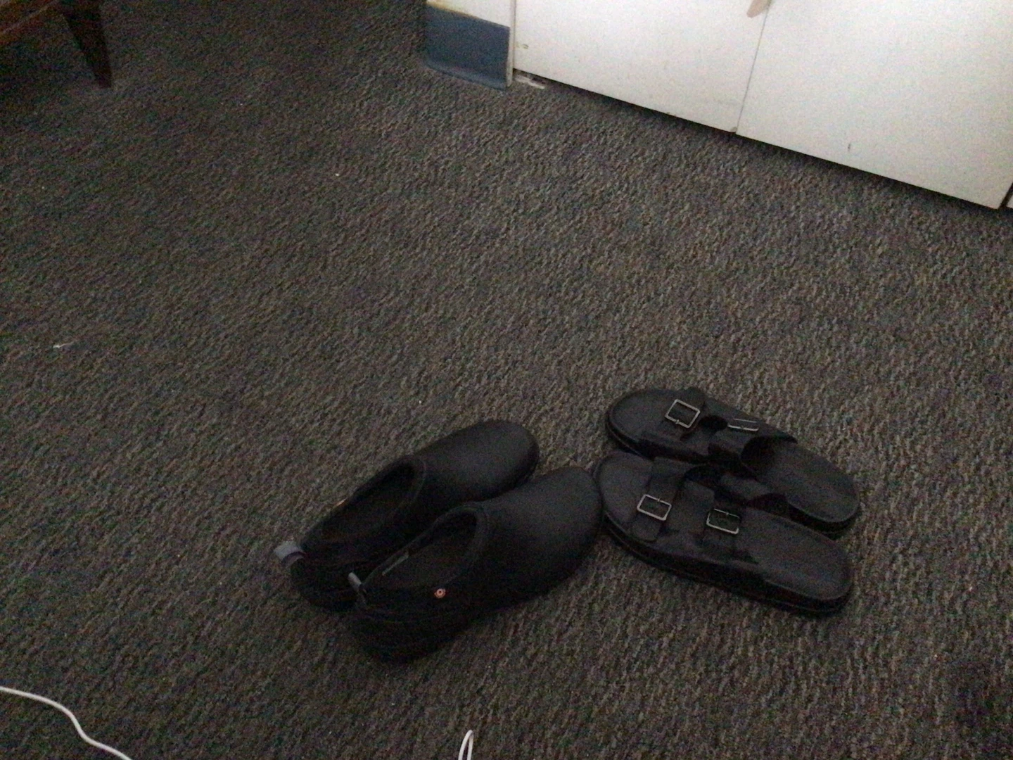 Black Clogs and Sandals