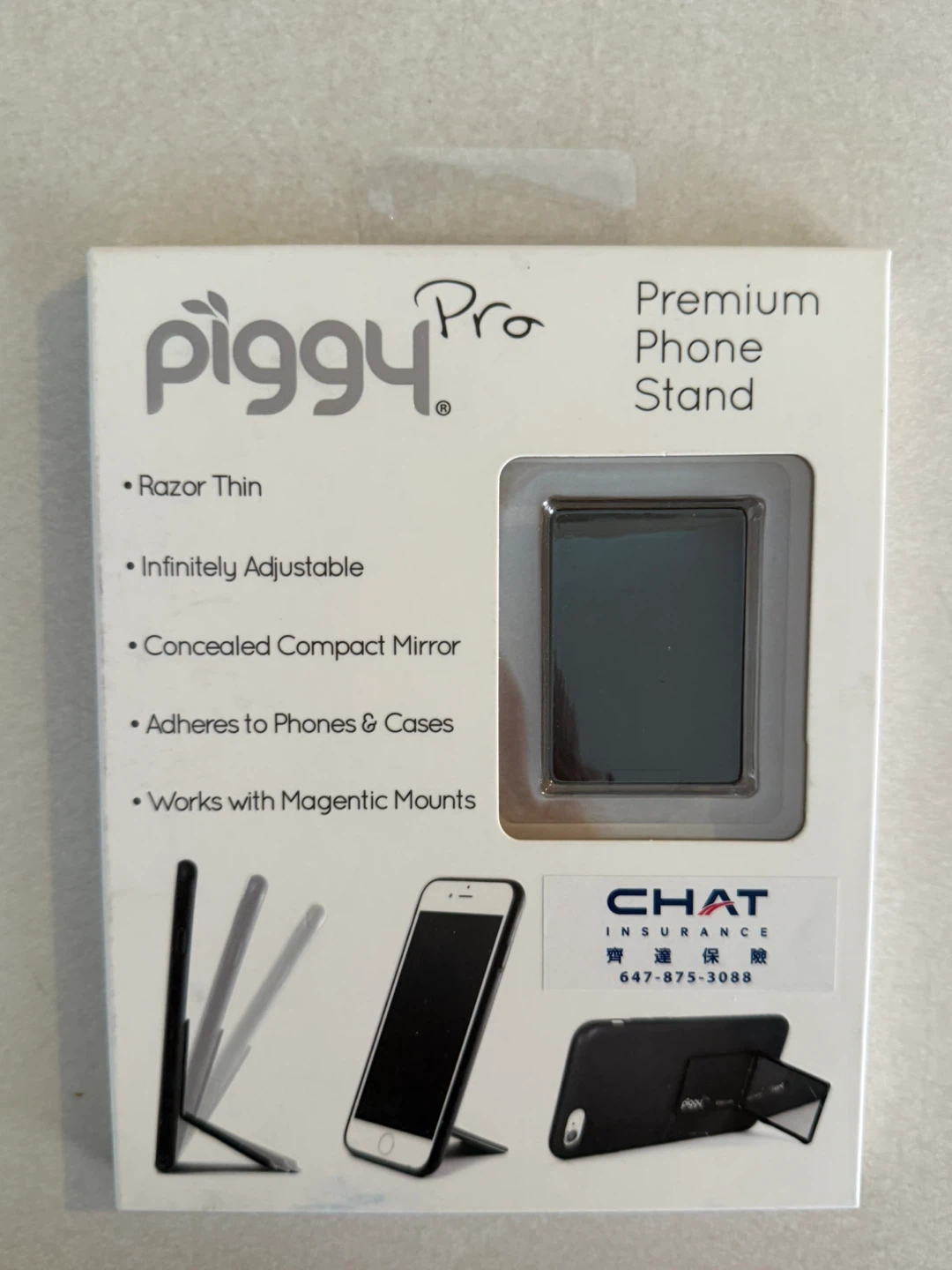 Piggy Pro Premium Phone Stand - Black