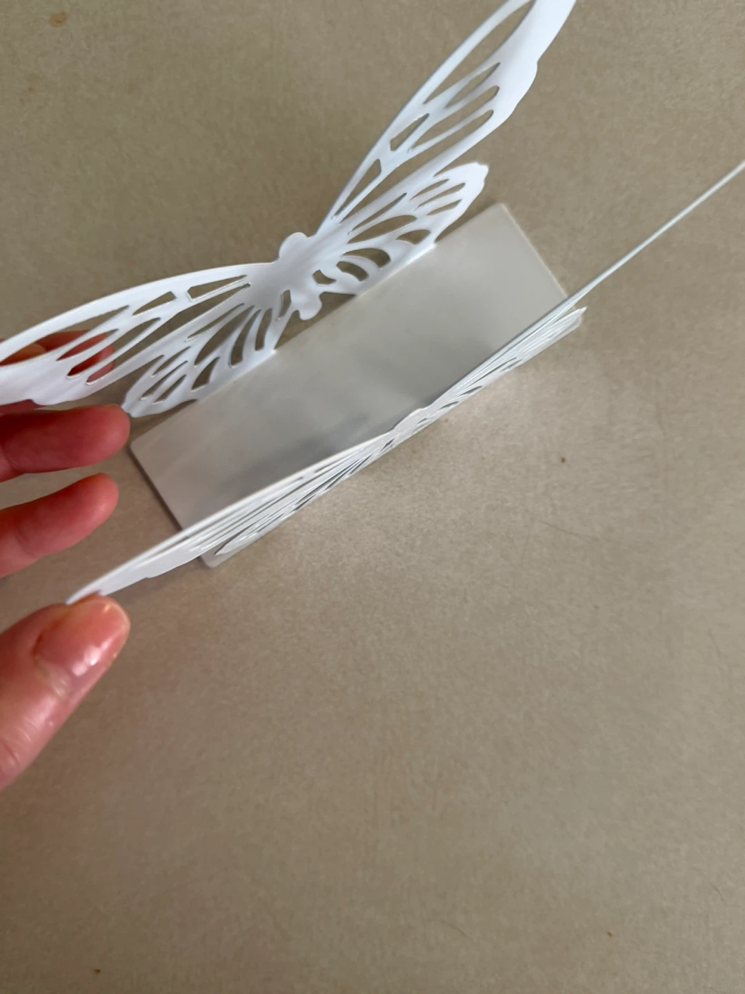 White Butterfly Napkin Holder - photo 2