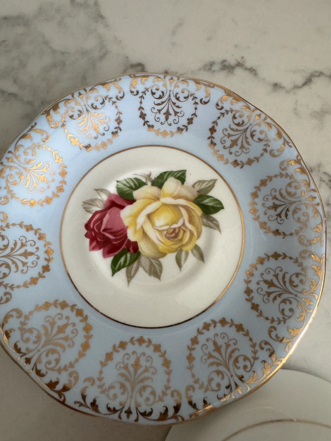 Light Blue Floral Teacup and Saucer Set - photo 5