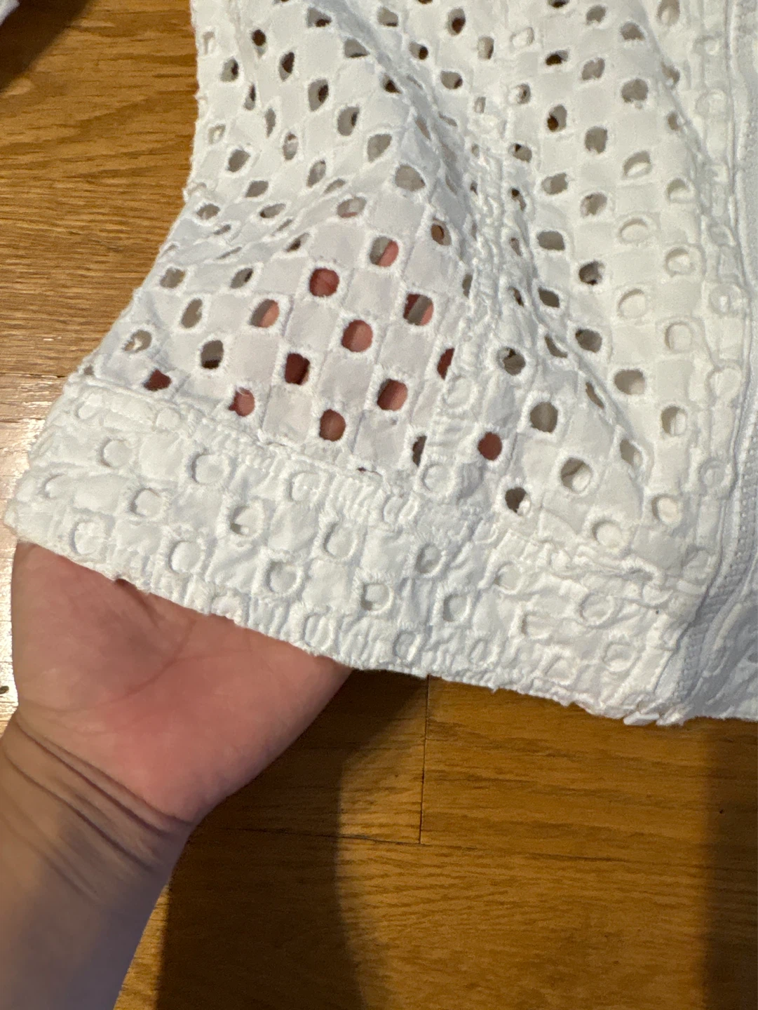 White Eyelet Zip-Up Jacket - photo 3
