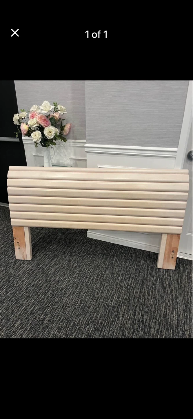 Wooden Headboard - Light Wood Finish