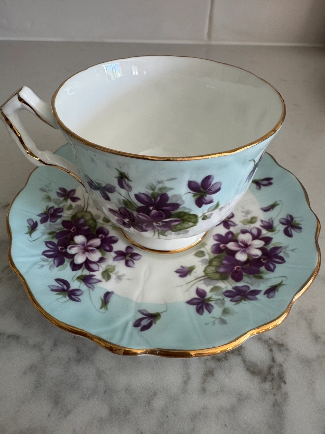 Aynsley Fine English Bone China Teacup and Saucer - photo 3