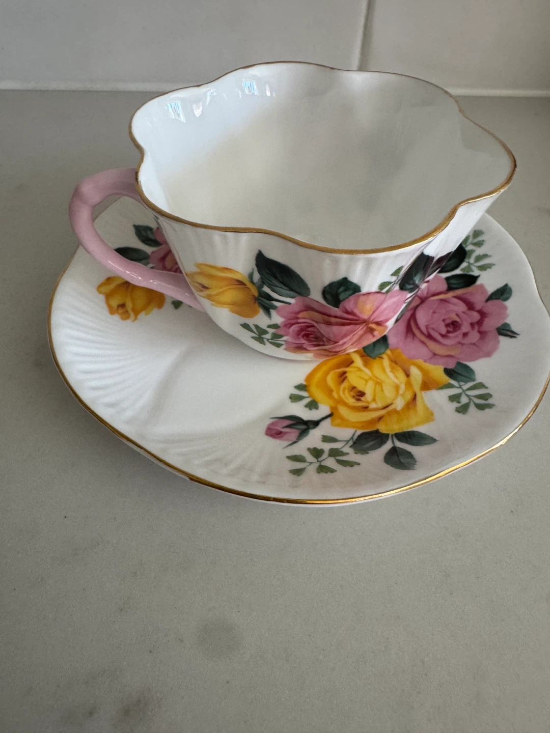 Shelley Fine Bone China Teacup and Saucer Set