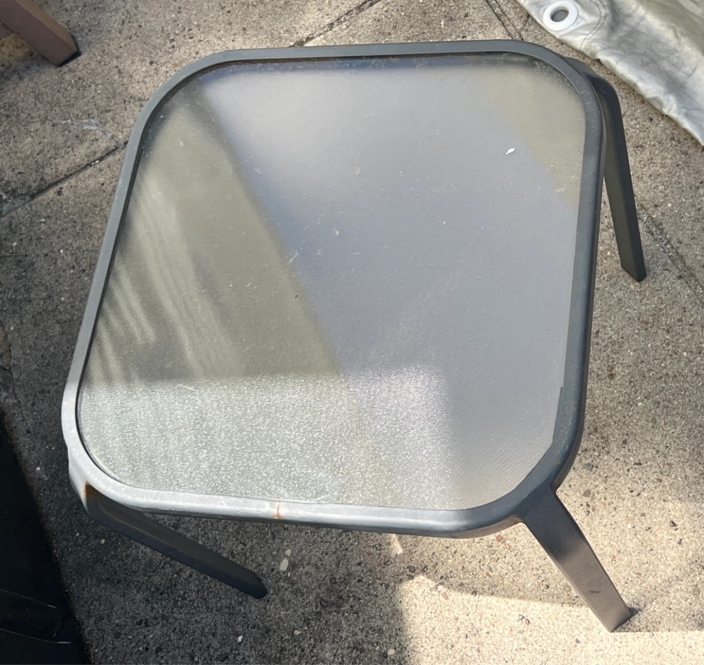 Square Glass Top Side Table - photo 3