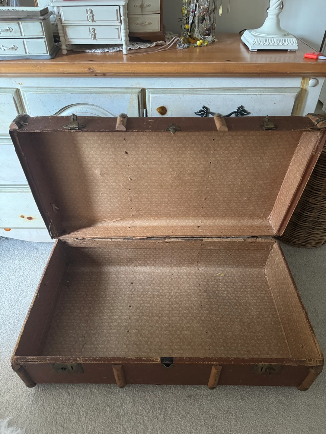Vintage Steamer Trunk Luggage - photo 3
