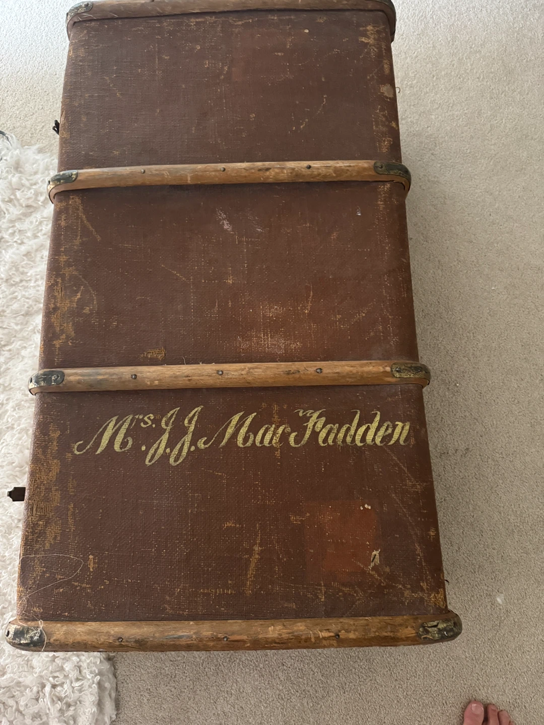 Vintage Steamer Trunk Luggage - photo 2