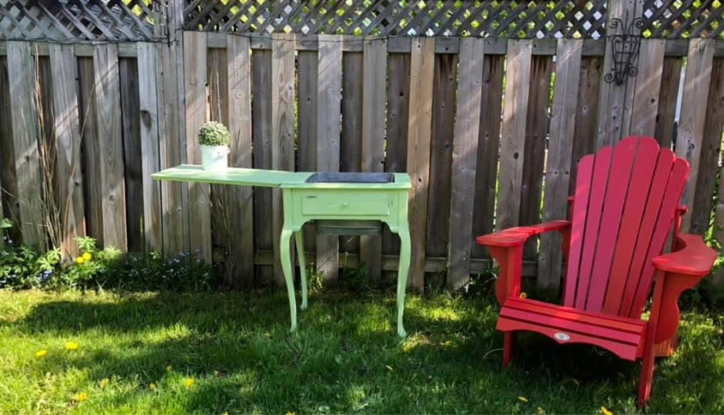 Repurposed sewing Table with cooler Insert - photo 3