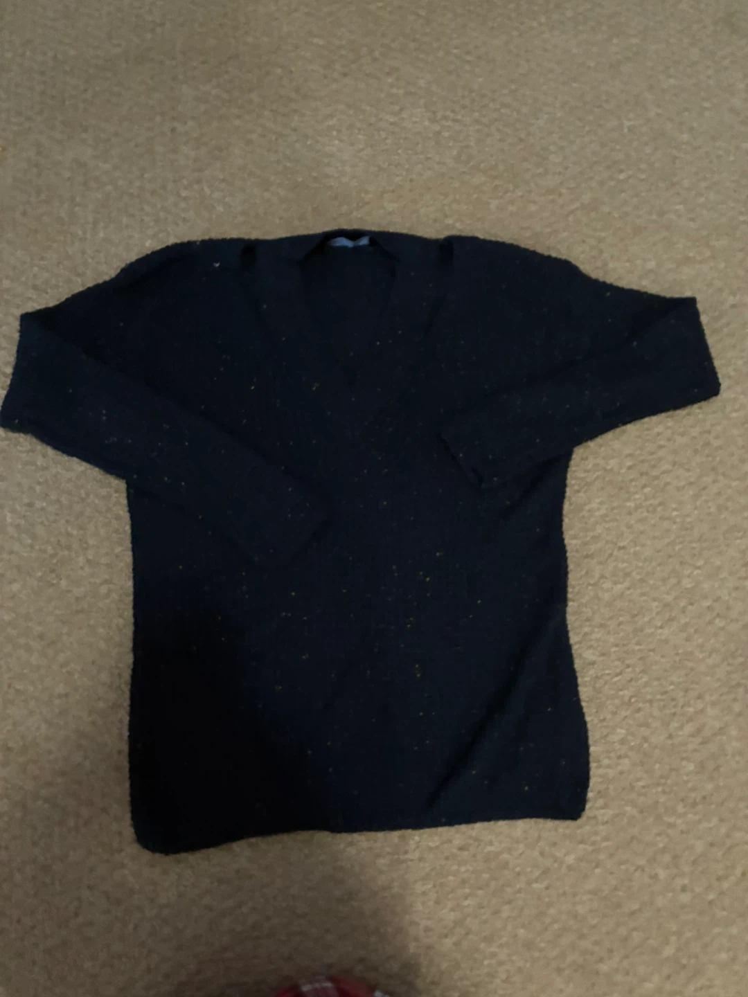 Mimi & Dottie Navy V-Neck Sweater - Size L