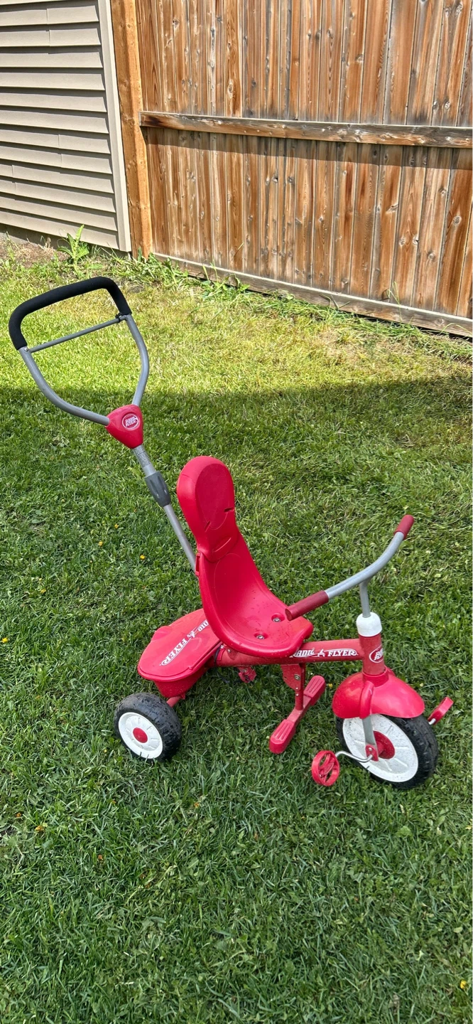 Radio Flyer Red Tricycle with Parent Handle