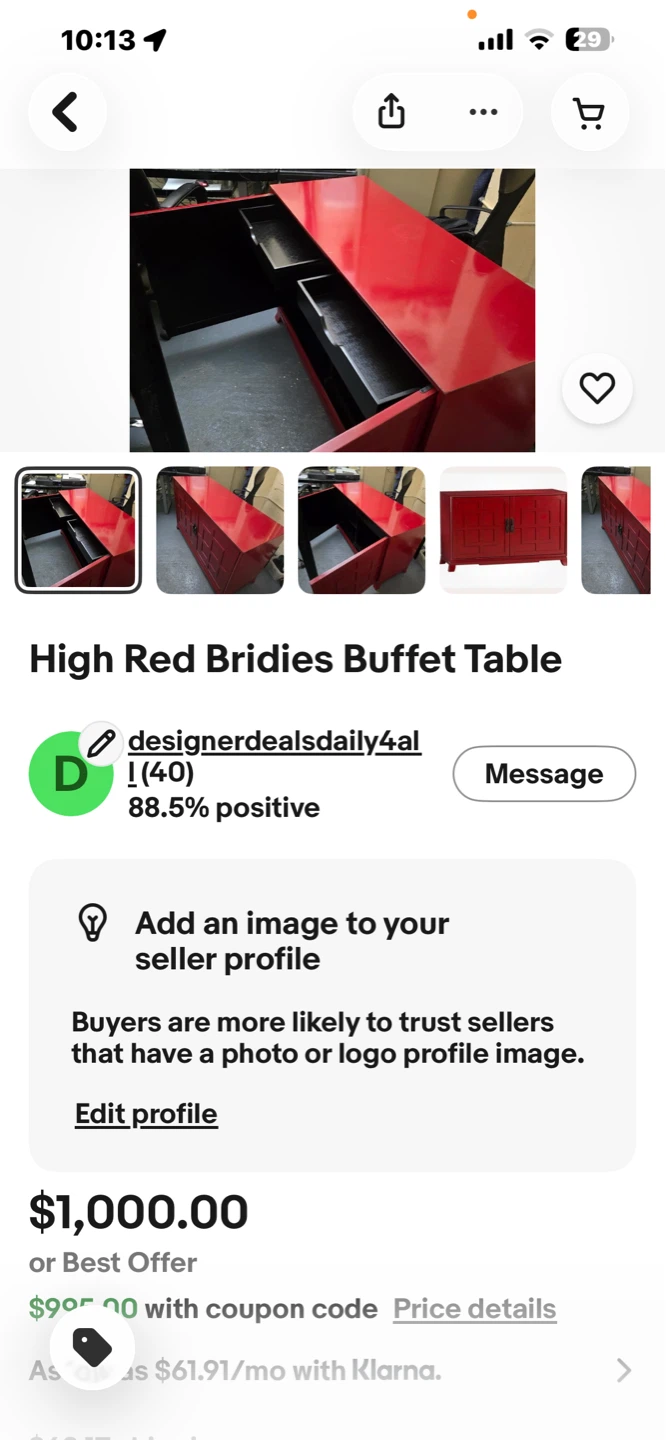 High Red Buffets Table - photo 4