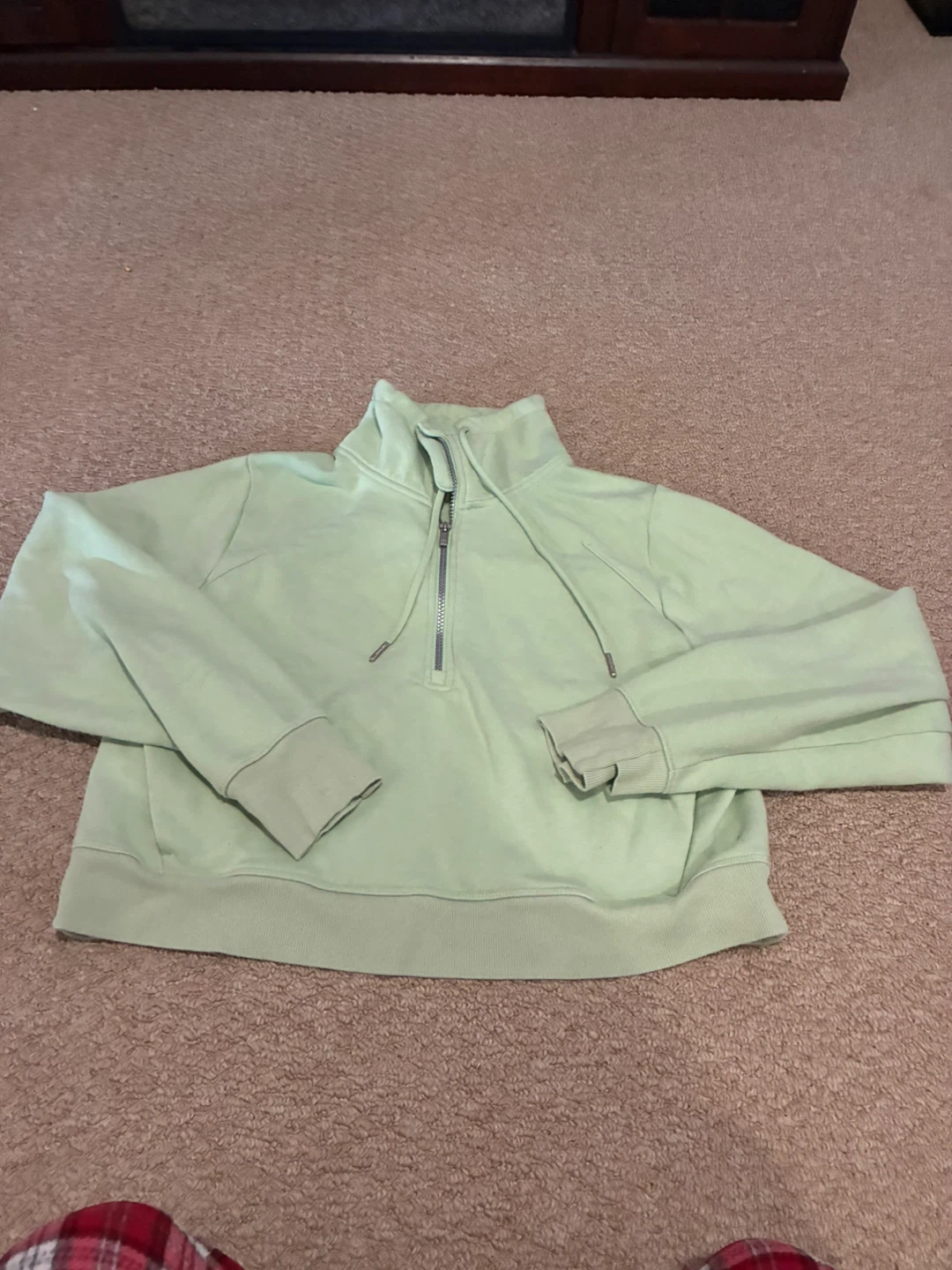 All in Motion Light Green Quarter Zip Sweatshirt