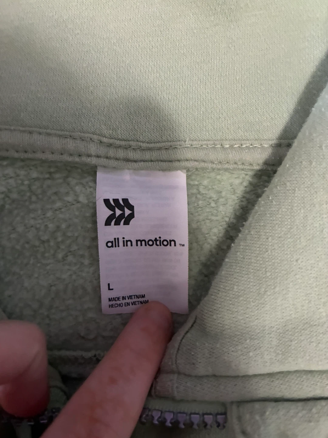 All in Motion Light Green Quarter Zip Sweatshirt - photo 4