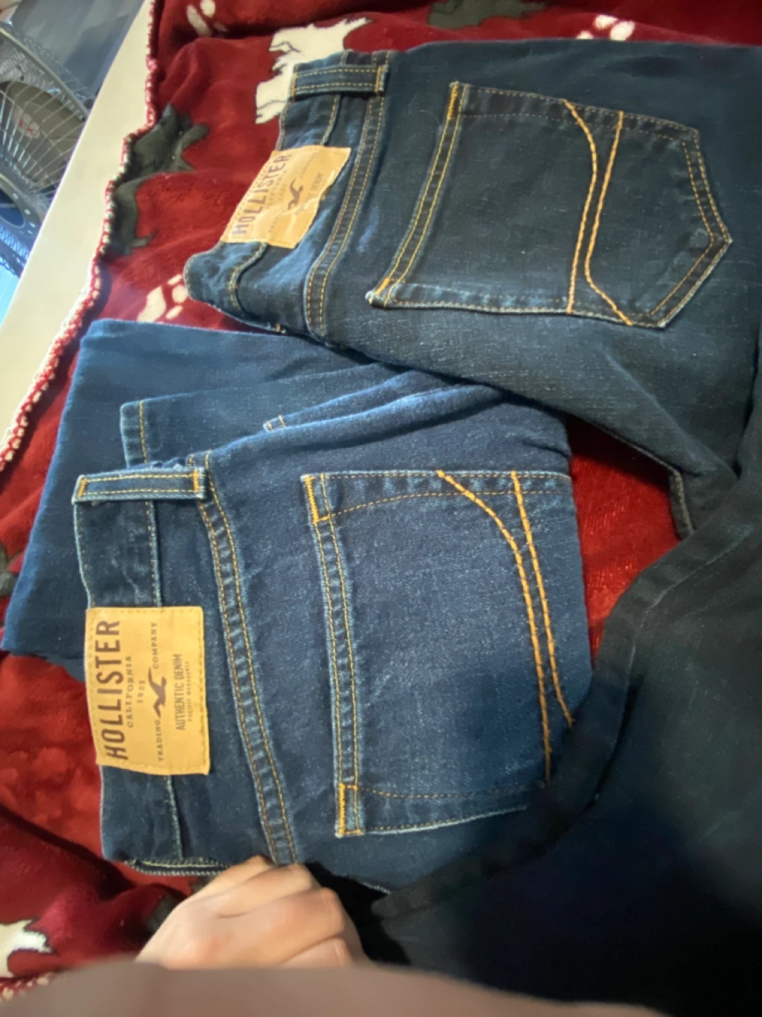 2 Hollister Jeans, straight/bootcut, $20 for both