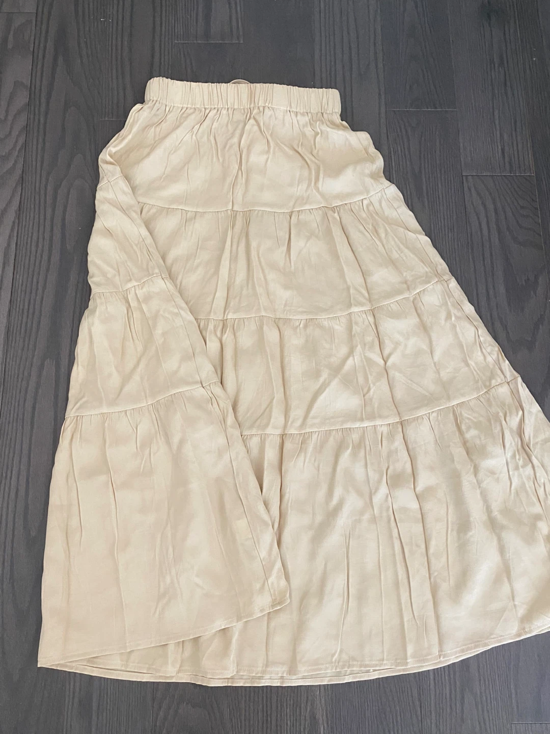 Tan Tiered Midi Skirt - photo 2