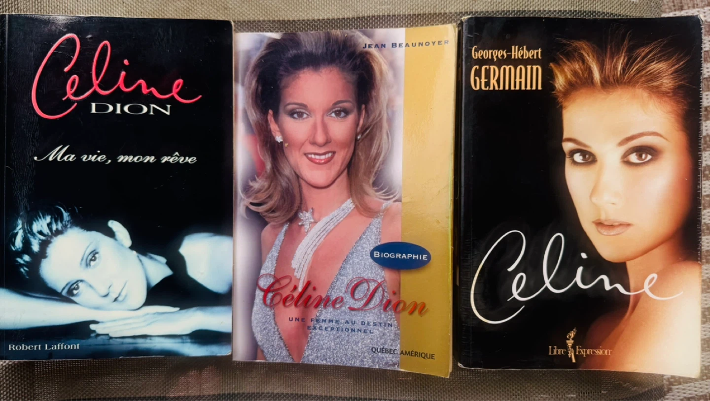 Lot de 3 biographies sur Céline Dion