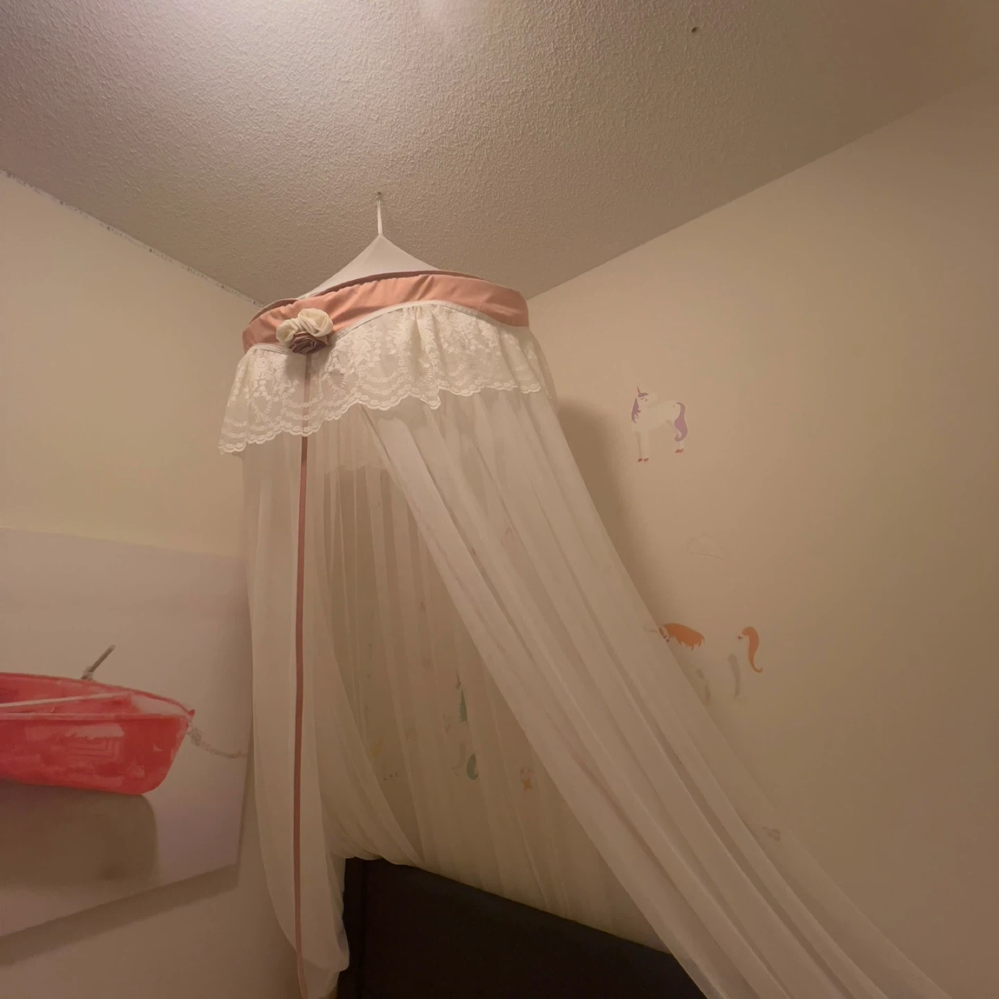 White Canopy with Pink Trim