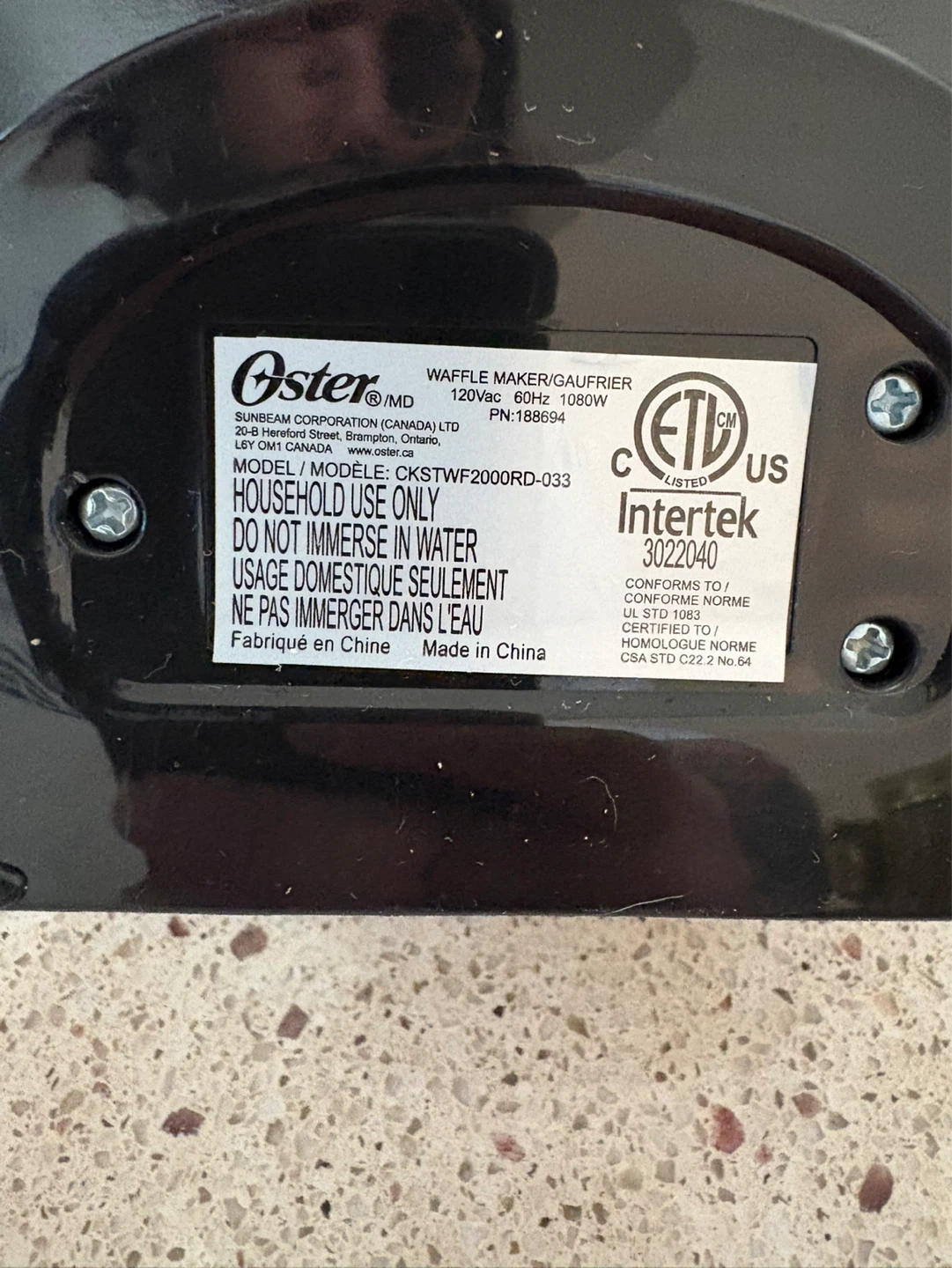 Oster Red Waffle Maker CKSTWF2000RD-033 - photo 5