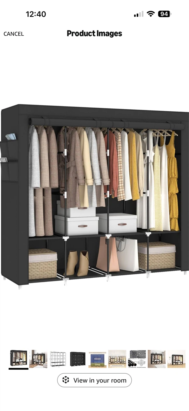 Portable Wardrobe Closet Organizer